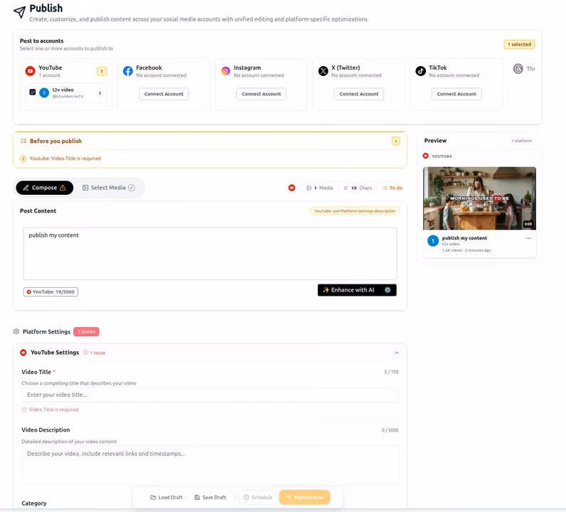 Write once, publish everywhere instantly — product screenshot